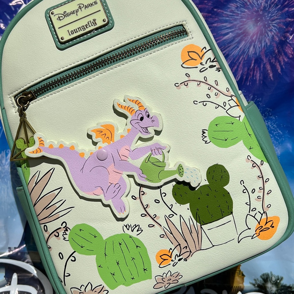 2023 Disney Parks EPCOT Flower & Garden Festival Figment Loungefly Backpack - Picture 1 of 5
